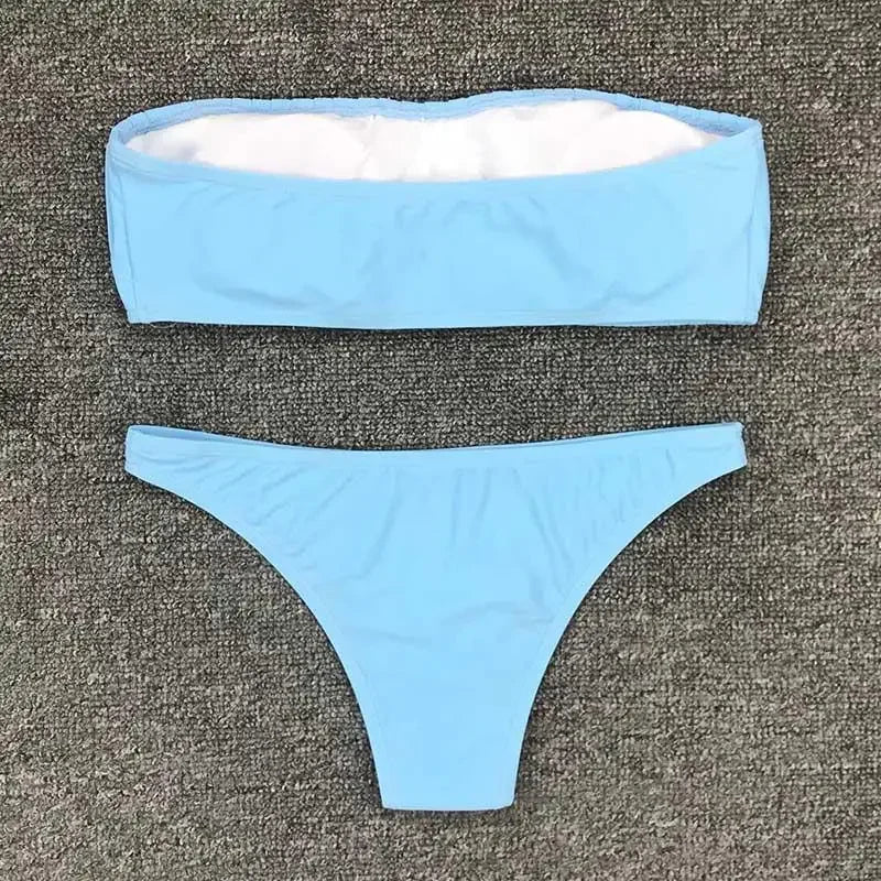 Aqua Strapless Bikini | Fashionsarah.com