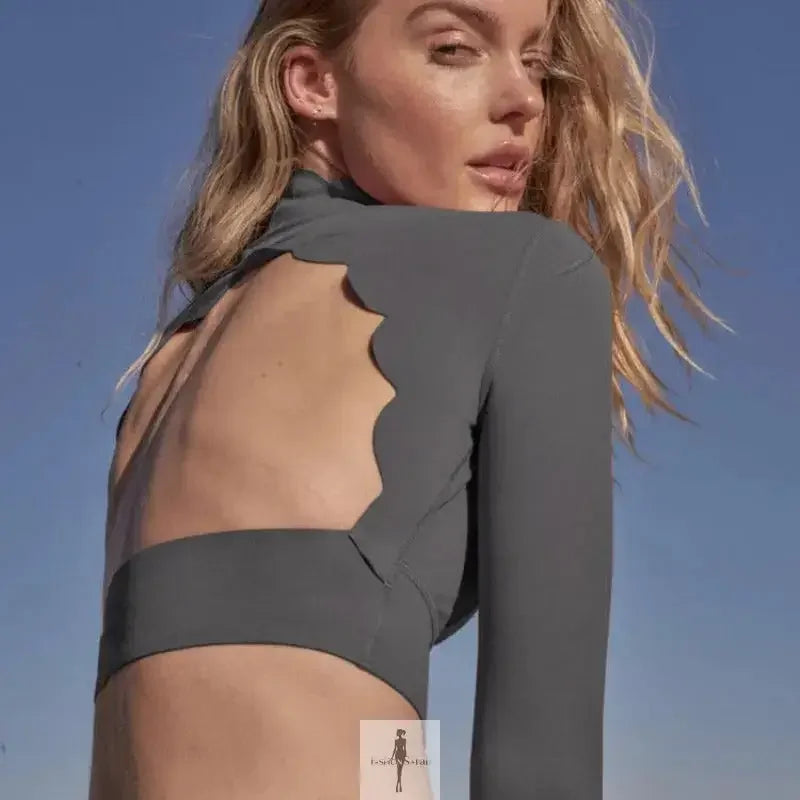 Fashionsarah.com Fashionsarah.com Backless Fitness Running Top and High Waisted Lifting Leggings