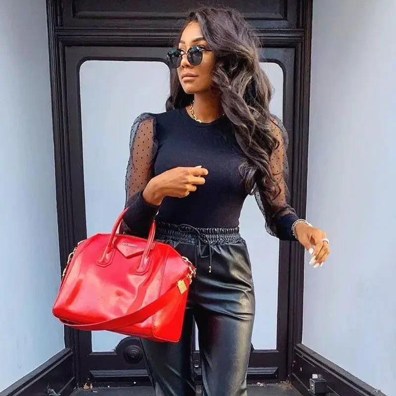 New Lace Puff Bodysuit | Fashionsarah.com