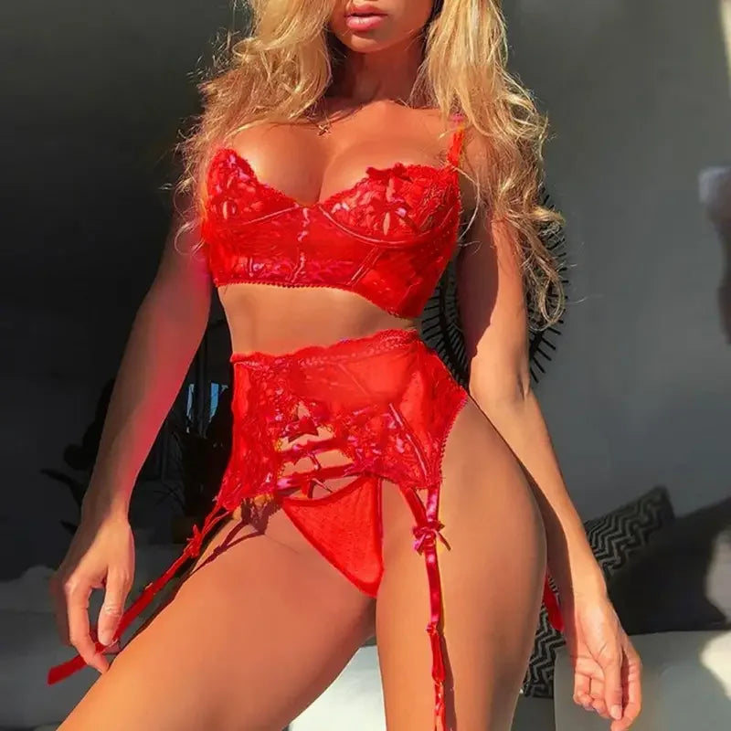 3Pcs Underwear Lace Sets | Fashionsarah.com