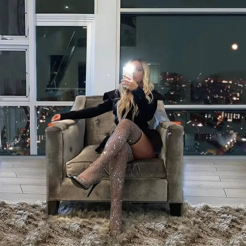 Glimmer Over the Knee Boots | Fashionsarah.com