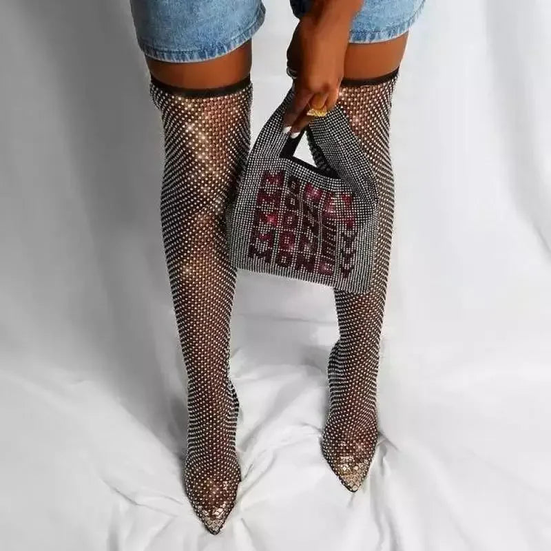 Glimmer Over the Knee Boots | Fashionsarah.com