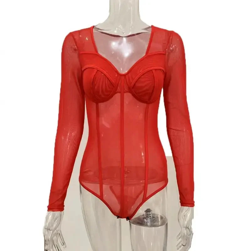 Spring mesh bodysuit | Fashionsarah.com