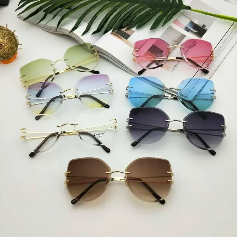 Oversized Rimless Fashion | Fashionsarah.com