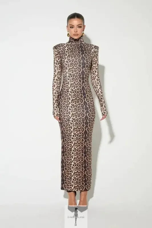 Fashionsarah.com Fashionsarah.com Leopard Print Bodycon Maxi Dress