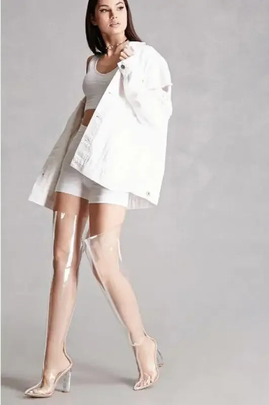 Transparent Thigh High Boots | Fashionsarah.com