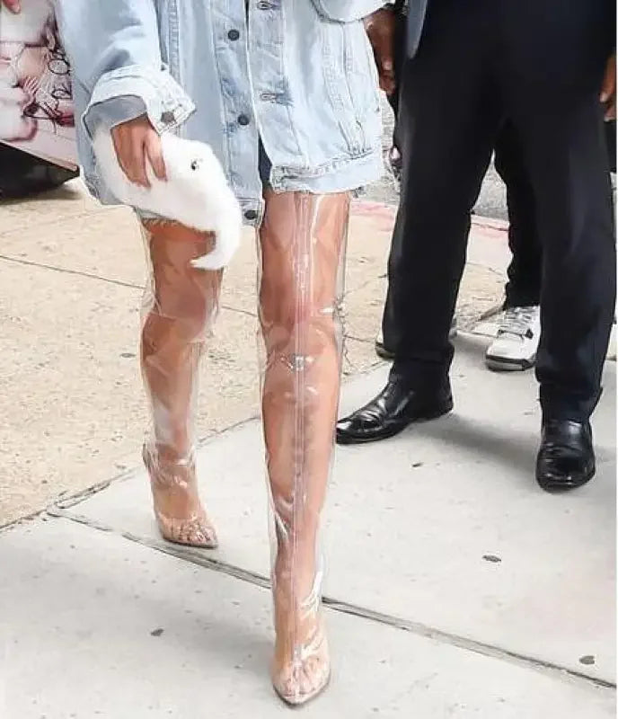 Transparent Thigh High Boots | Fashionsarah.com