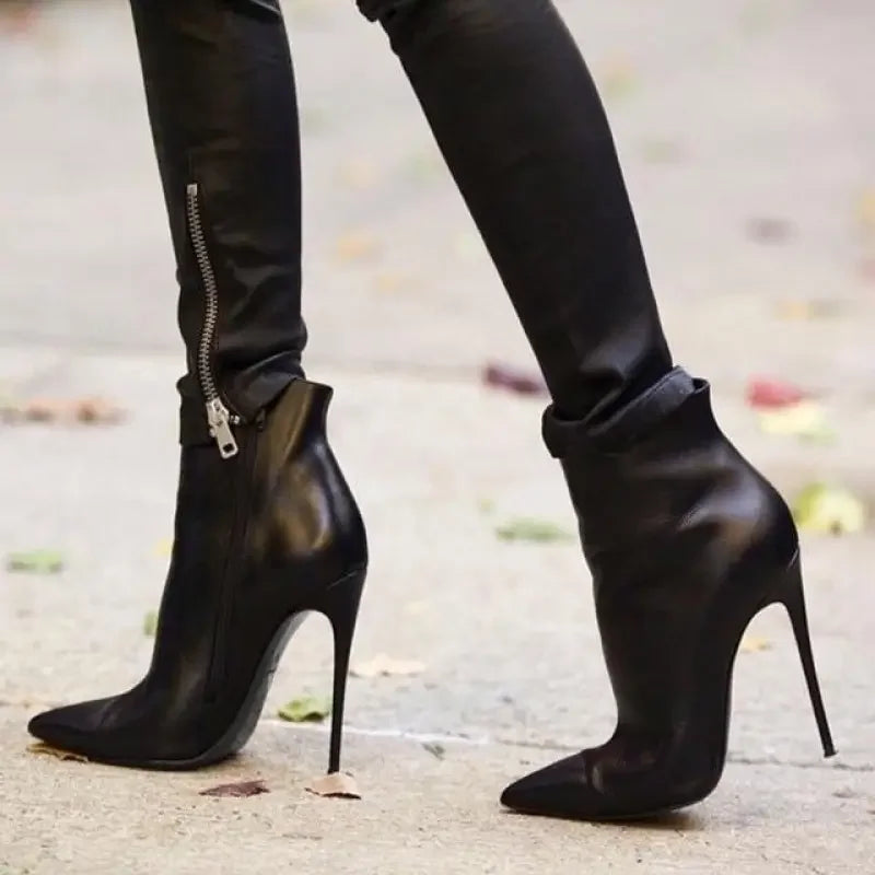Ankle Stiletto Boots - Fashionsarah.com