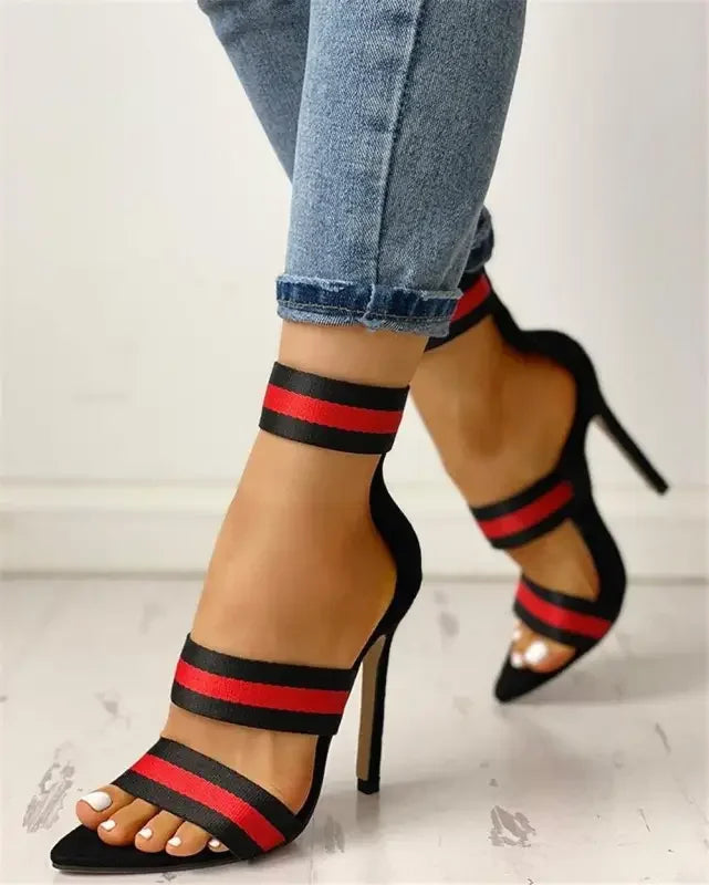 Mixed Gladiator Heels | Fashionsarah.com