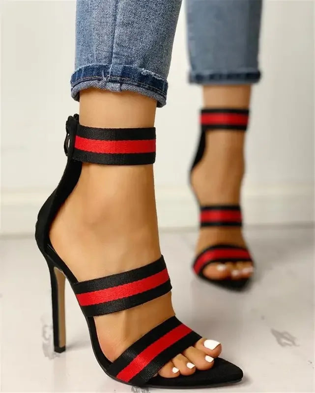 Mixed Gladiator Heels | Fashionsarah.com