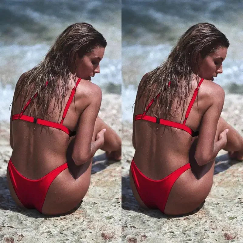 Irregular One-shoulder Bikini | Fashionsarah.com