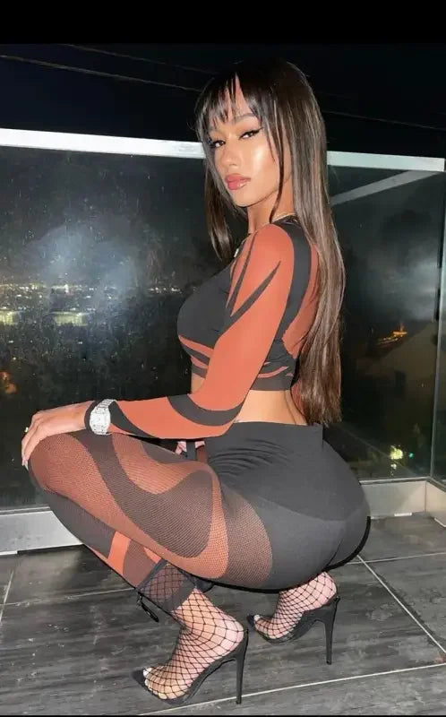 Fishnet Transparent Pointed Toe Heels | Fashionsarah.com