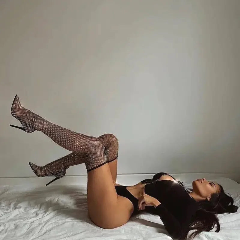 Over the knee Bling High Boots | Fashionsarah.com