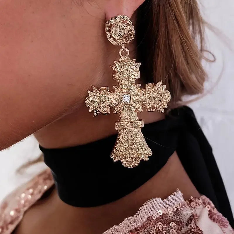 Vintage Cross Earrings Jewelry | Fashionsarah.com