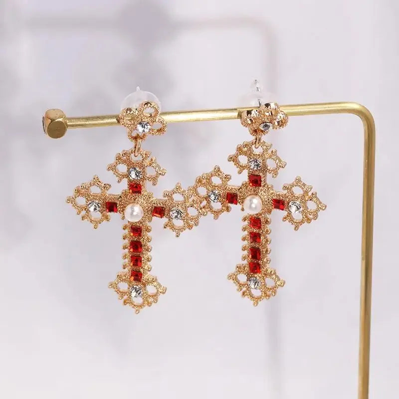 Vintage Cross Earrings Jewelry | Fashionsarah.com