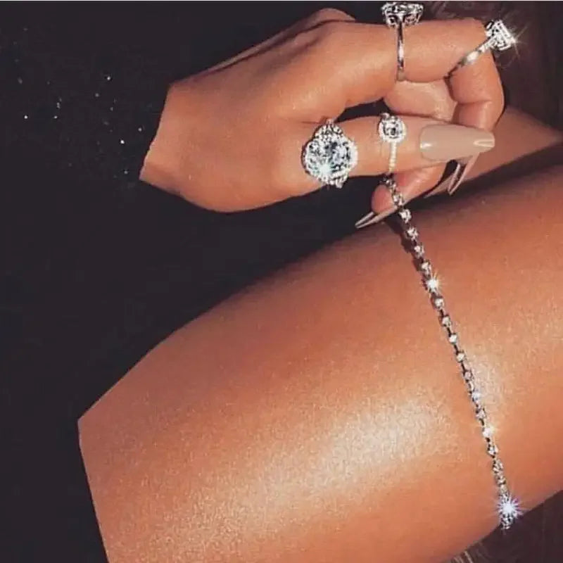 Rhinestone leg chains | Fashionsarah.com