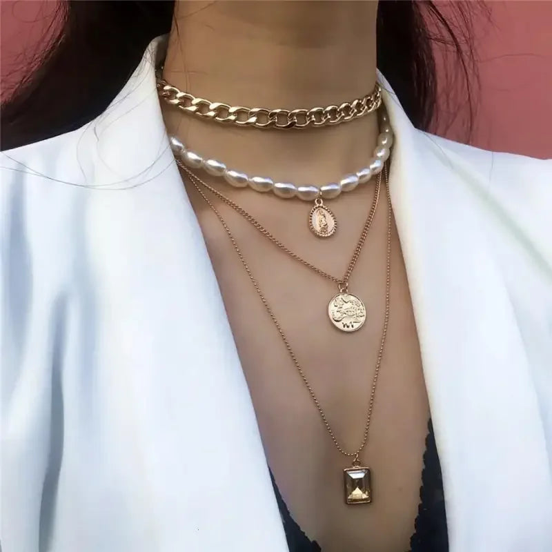 Multi Layered Pearl Choker | Fashionsarah.com
