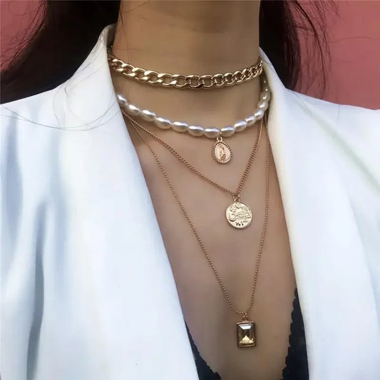 Multi Layered Pearl Choker | Fashionsarah.com