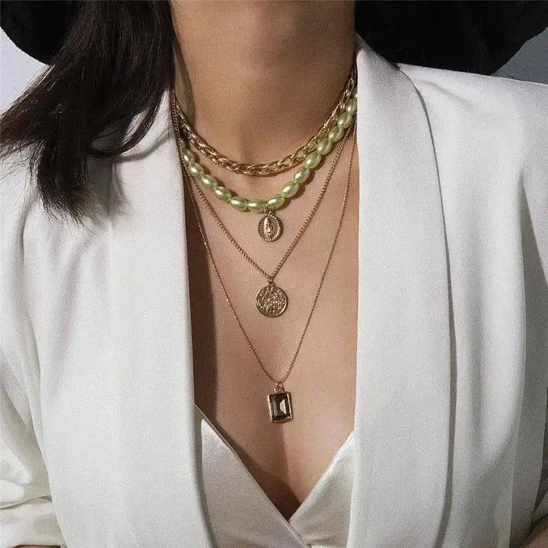 Multi Layered Pearl Choker | Fashionsarah.com