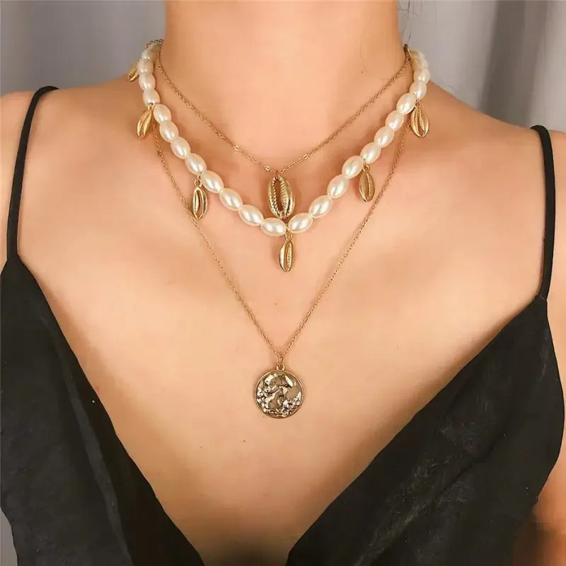 Multi Layered Pearl Choker | Fashionsarah.com