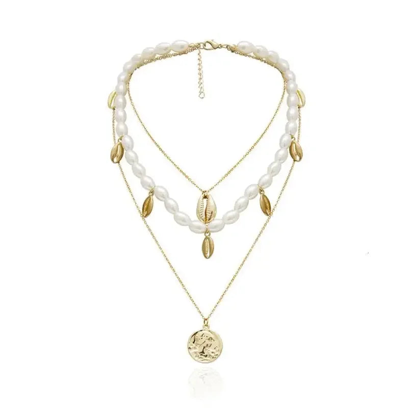 Multi Layered Pearl Choker | Fashionsarah.com