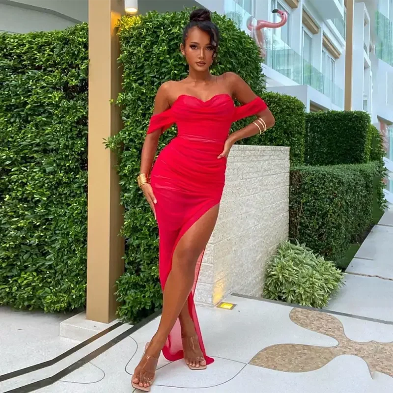 Off Shoulder Maxi Dress | Fashionsarah.com