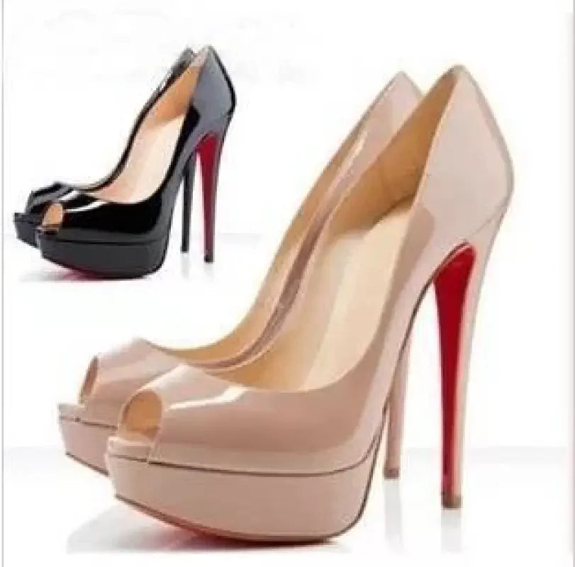 Peep Toe with Red Platform | Fashionsarah.com