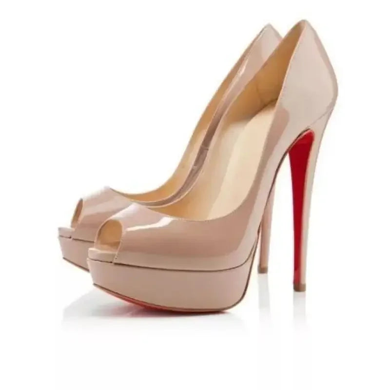 Peep Toe with Red Platform | Fashionsarah.com