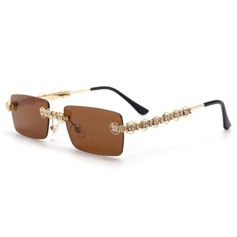 Rimless Diamond Sunglasses | Fashionsarah.com