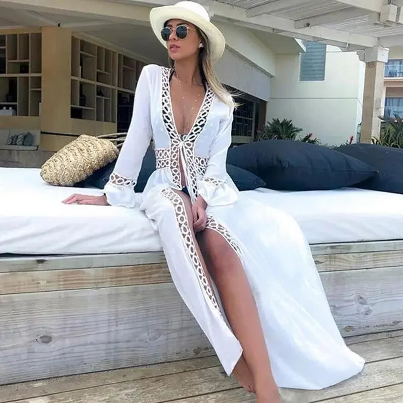 White Knitted Beach Cover Ups | Fashionsarah.com