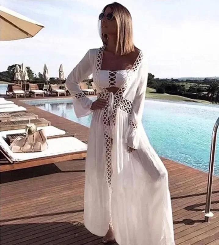 White Knitted Beach Cover Ups | Fashionsarah.com