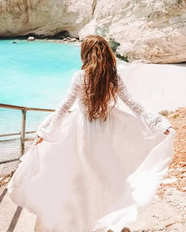 White Knitted Beach Cover Ups | Fashionsarah.com