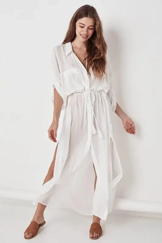 White Knitted Beach Cover Ups | Fashionsarah.com