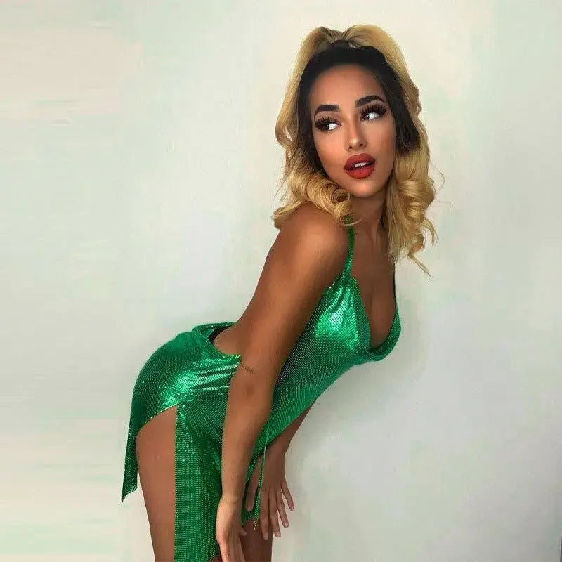 Fashionsarah.com Shiny Rhinestones Dress