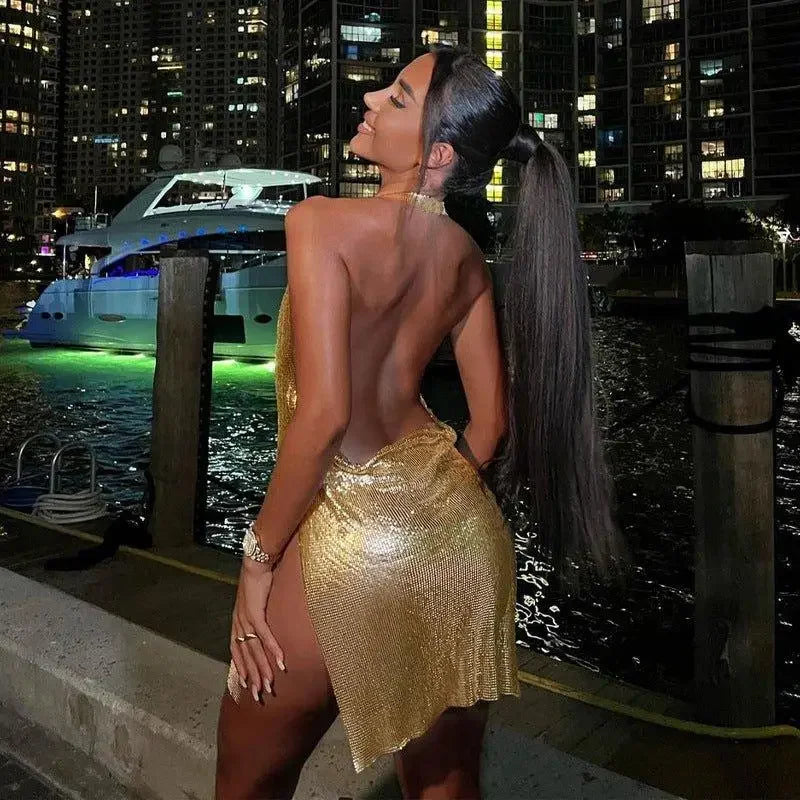 Fashionsarah.com Shiny Rhinestones Dress