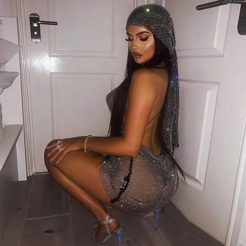 Shiny Rhinestones Dress | Fashionsarah.com