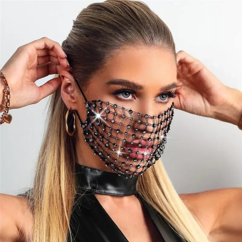 Mesh Rhinestone Mask | Fashionsarah.com