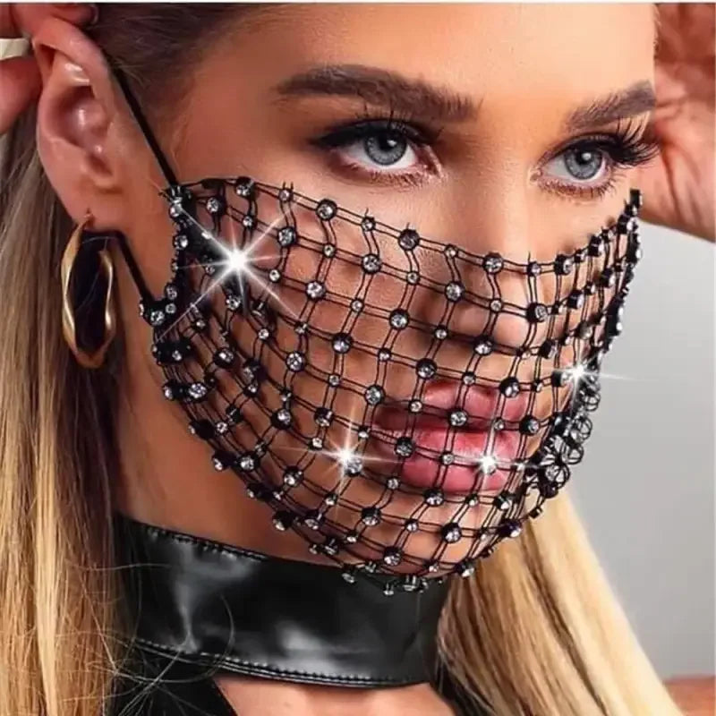 Mesh Rhinestone Mask | Fashionsarah.com