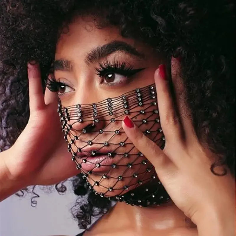 Mesh Rhinestone Mask | Fashionsarah.com