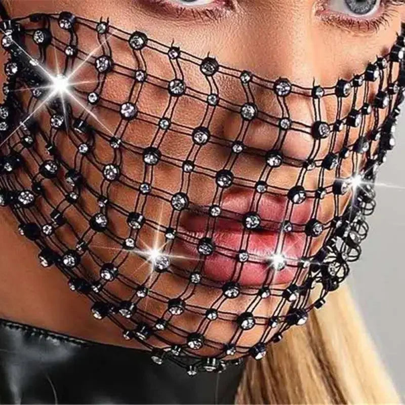 Mesh Rhinestone Mask | Fashionsarah.com