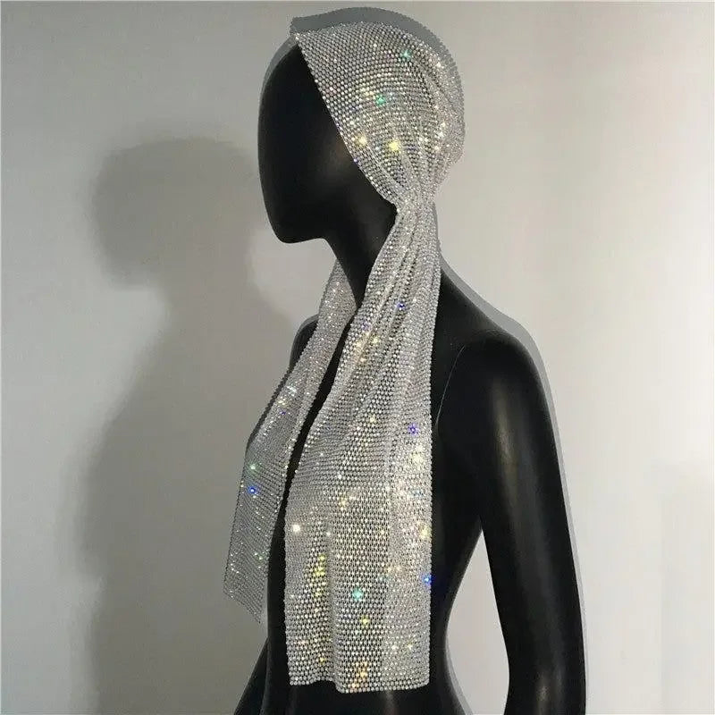 Shiny Rhinestone dress with Scarf | Fashionsarah.com