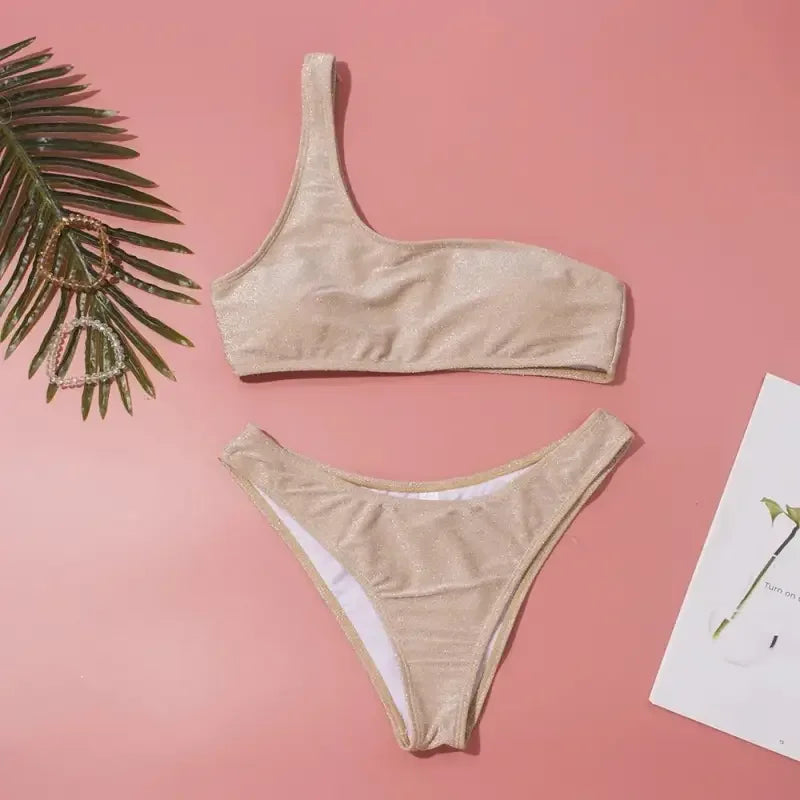 One Shoulder Bling Swimsuits | Fashionsarah.com