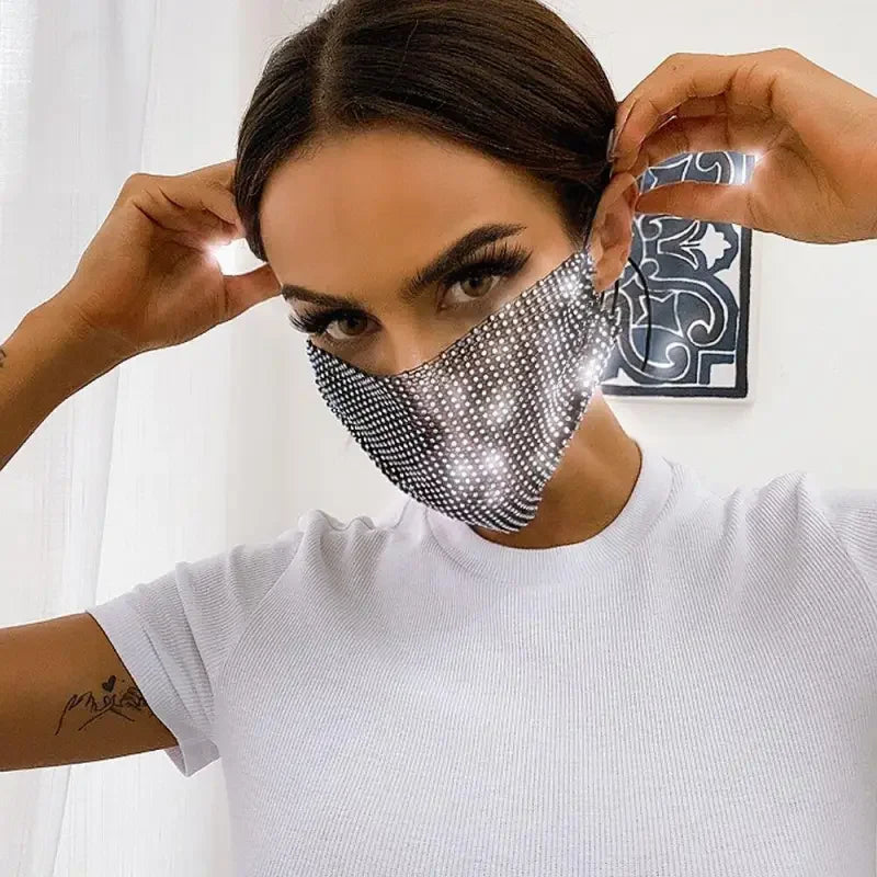 Unisex Rhinestone Facemasks | Fashionsarah.com