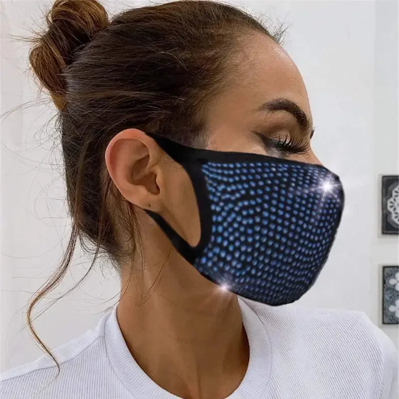 Elastic Rhinestone Face Mask | Fashionsarah.com