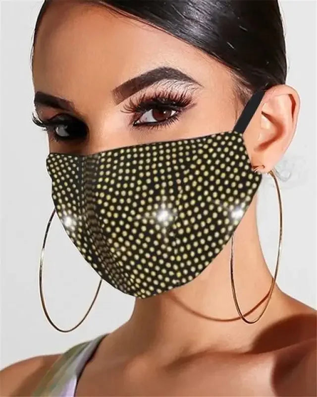 Elastic Rhinestone Face Mask | Fashionsarah.com