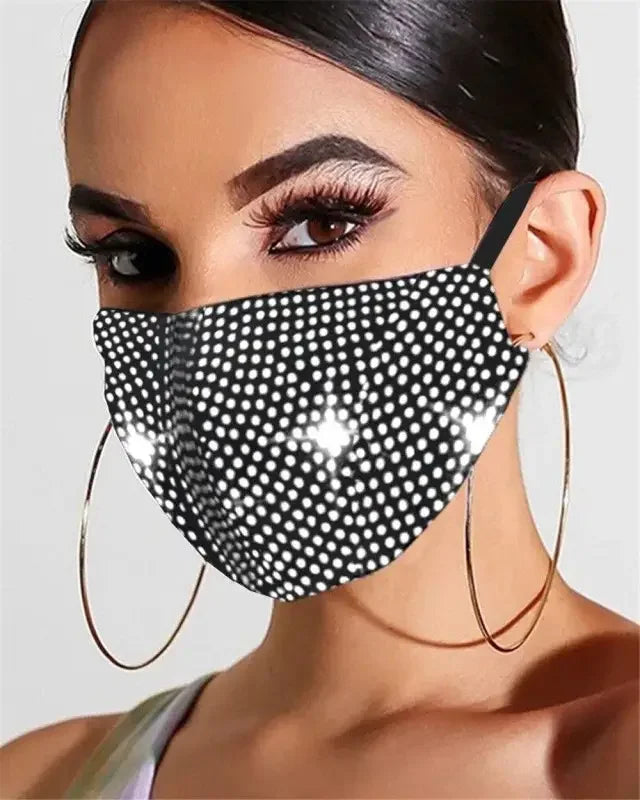 Elastic Rhinestone Face Mask | Fashionsarah.com