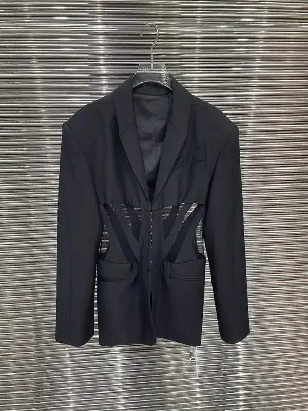 V-Neck Elegant Blazer | Fashionsarah.com