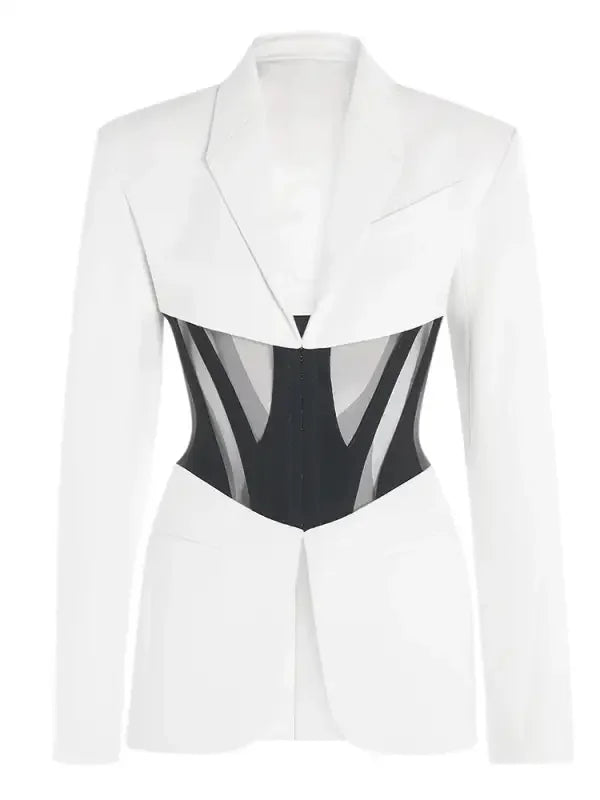 V-Neck Elegant Blazer | Fashionsarah.com