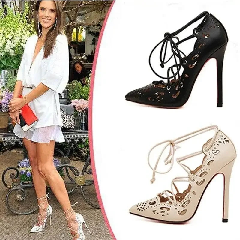 Wedding Cross-tied Heels | Fashionsarah.com