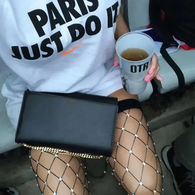 Rhinestone Over Knee Socks | Fashionsarah.com